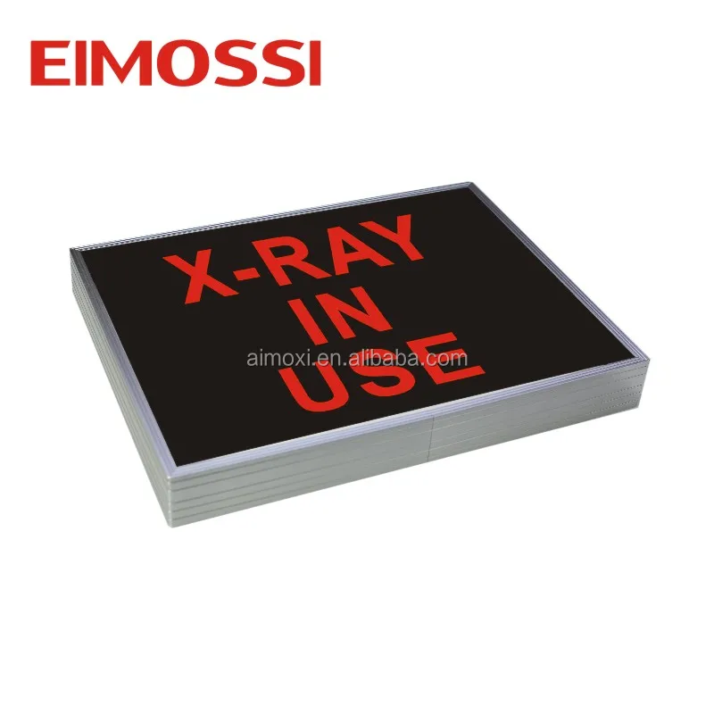 X-ray lead letters in use warning sign light