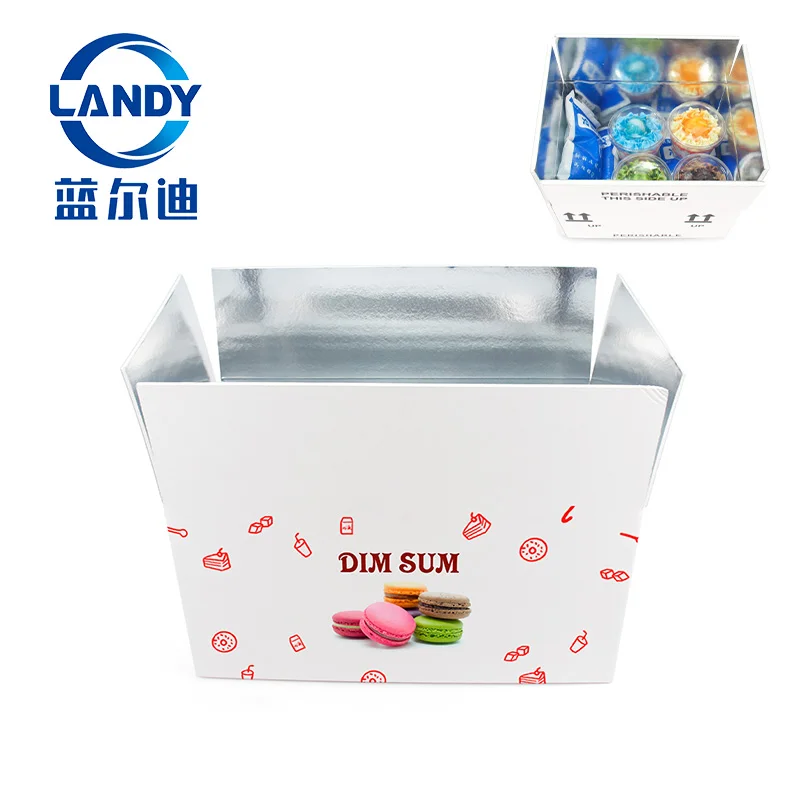 aluminum foil epe foam insulated shipping ice cream box cardboard box 72 hours protect