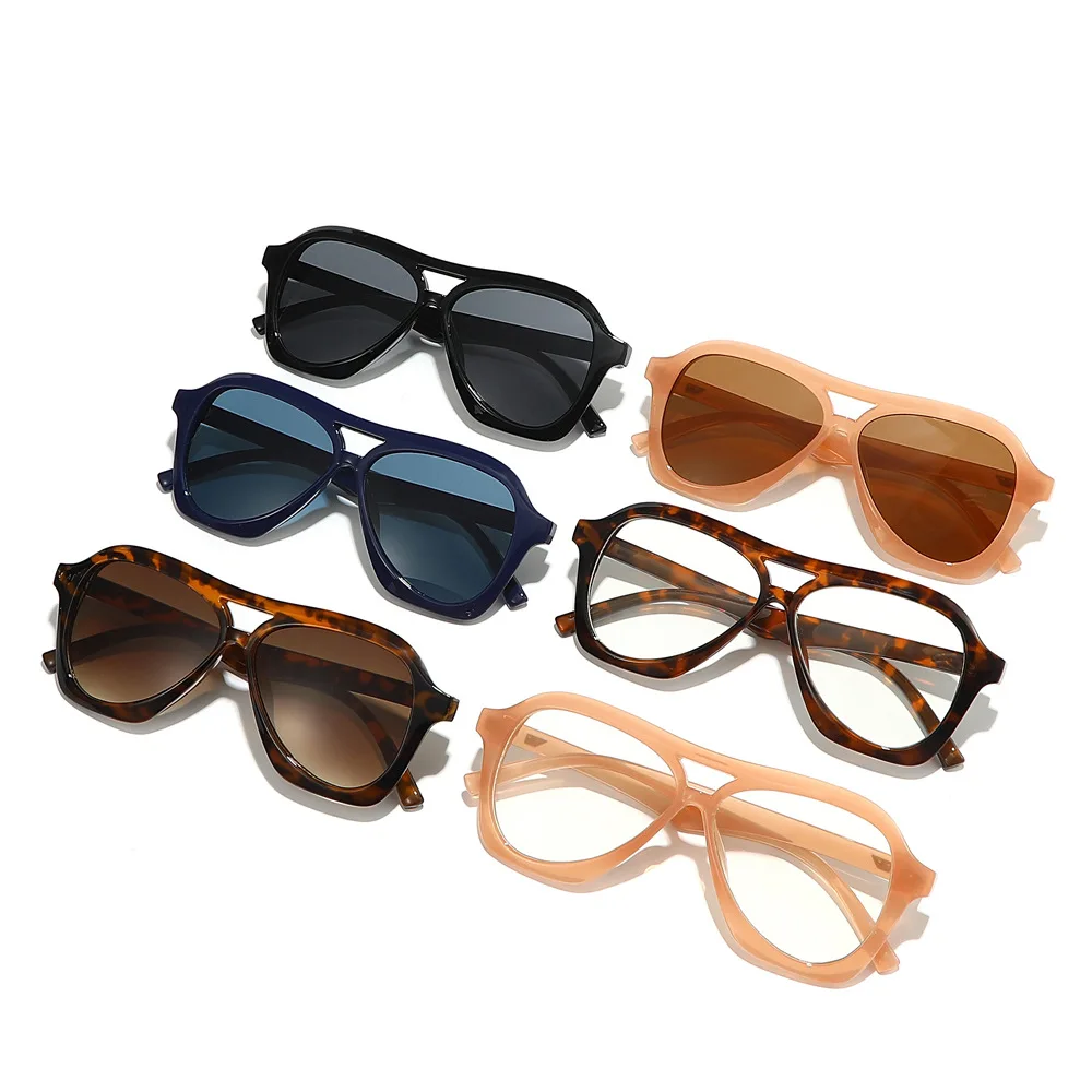 2024 New Retro Sunglasses European and American Large Frame Sunshade Toad Mirrors Fashionable Driving Street Photo Sunglasses