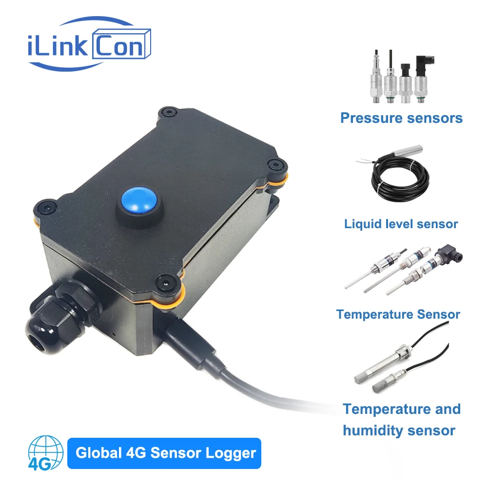 Ilinkcon 4 г 5000 мАч низкая мощность мониторинг уровня жидкости температуры и влажности Регистратор датчик