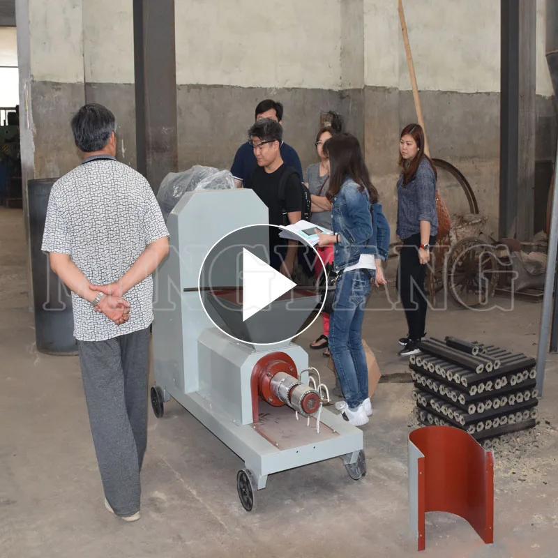 Screw Press Small Corn Stalk Cow Dung Charcoal Biomass Wood Sawdust Briquettes Making Machine