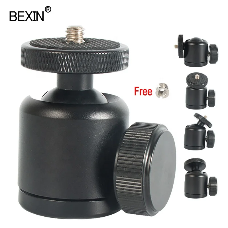 Photographic Equipment Mini Lightweight Hot Boots Phone Holder Adapter 360 Degree Swivel Camera Tripod Mount Ball Head for Flash