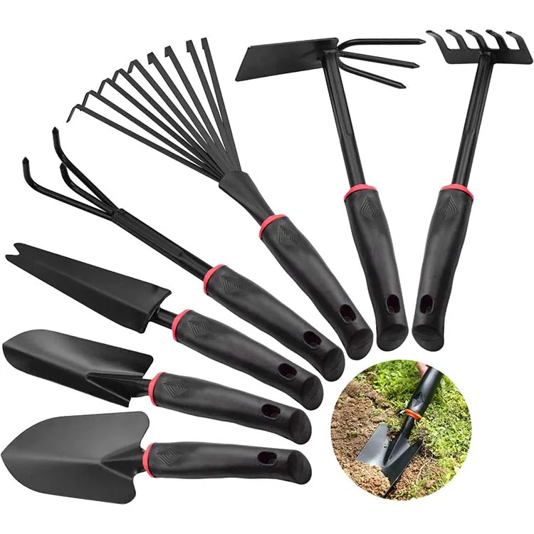 7 Piece Carbon Steel heavy duty Garden hand Tools set gardening tools and equipment garden tool kit