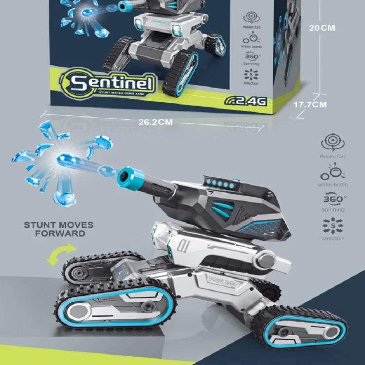 USB data cable built-in battery 2 AA non provided-electric 2.4G remote control 10 tank with light and music