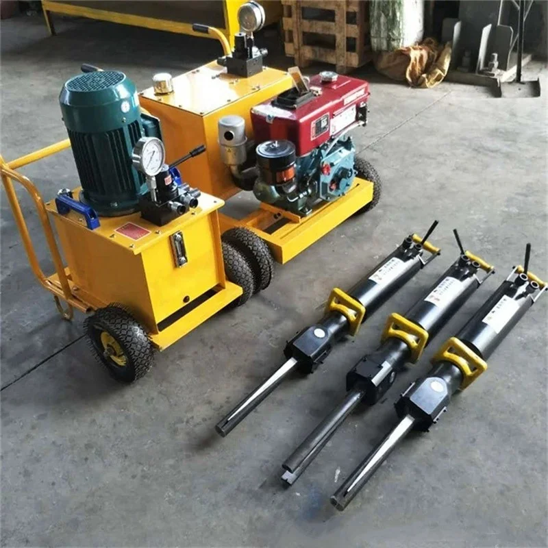 Hot Sale  Fine Quality Electric Portable Hydraulic Red Rock Log Splitter Wedge Rock