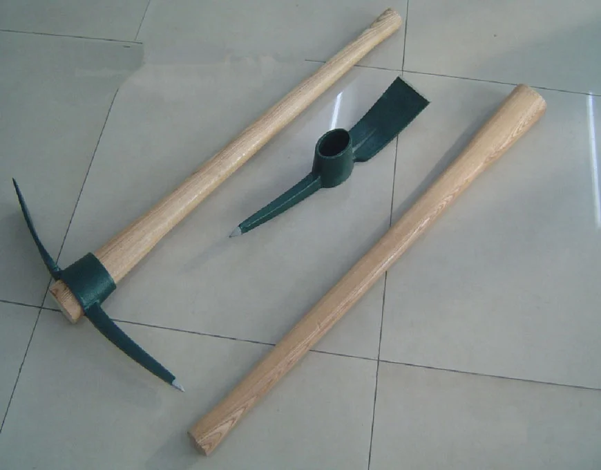 Black Color Painted Steel Pickaxe Garden Drop Forged Pickaxe Garden Tools Steel Pickaxe