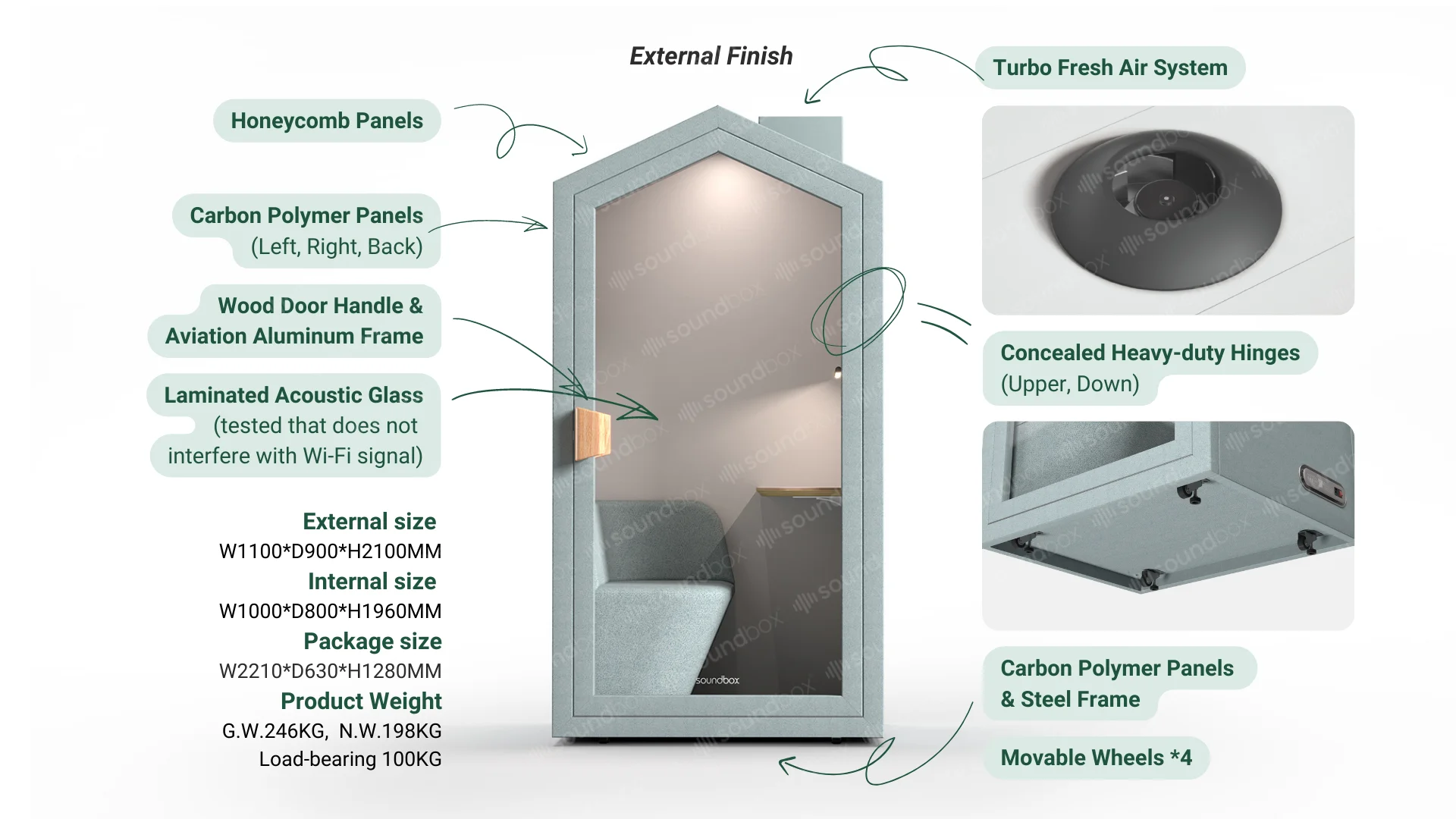 Movable Home Pod Eco-friendly Reading Office Home Pod Private Space Office Home Pod
