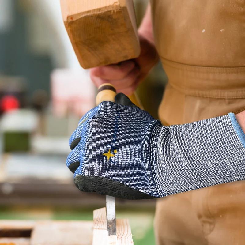 XINGYU HPPE 15G Nitrile Microfoam 4X42C Nitrile Foam Coated Cut Resistant  Safety  Gloves Work Hand Gloves