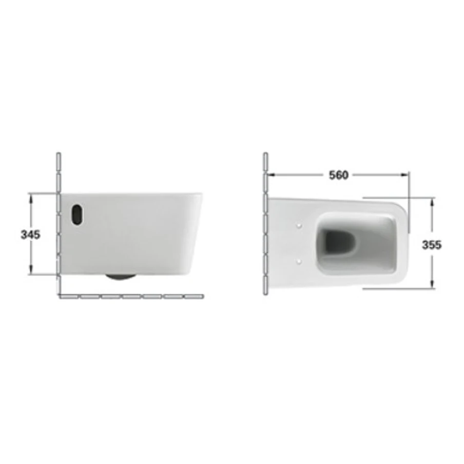 Sanitary Wares Manufacturer Ceramic Rimless One Piece Wall Hung Installation Seat WC Toilet