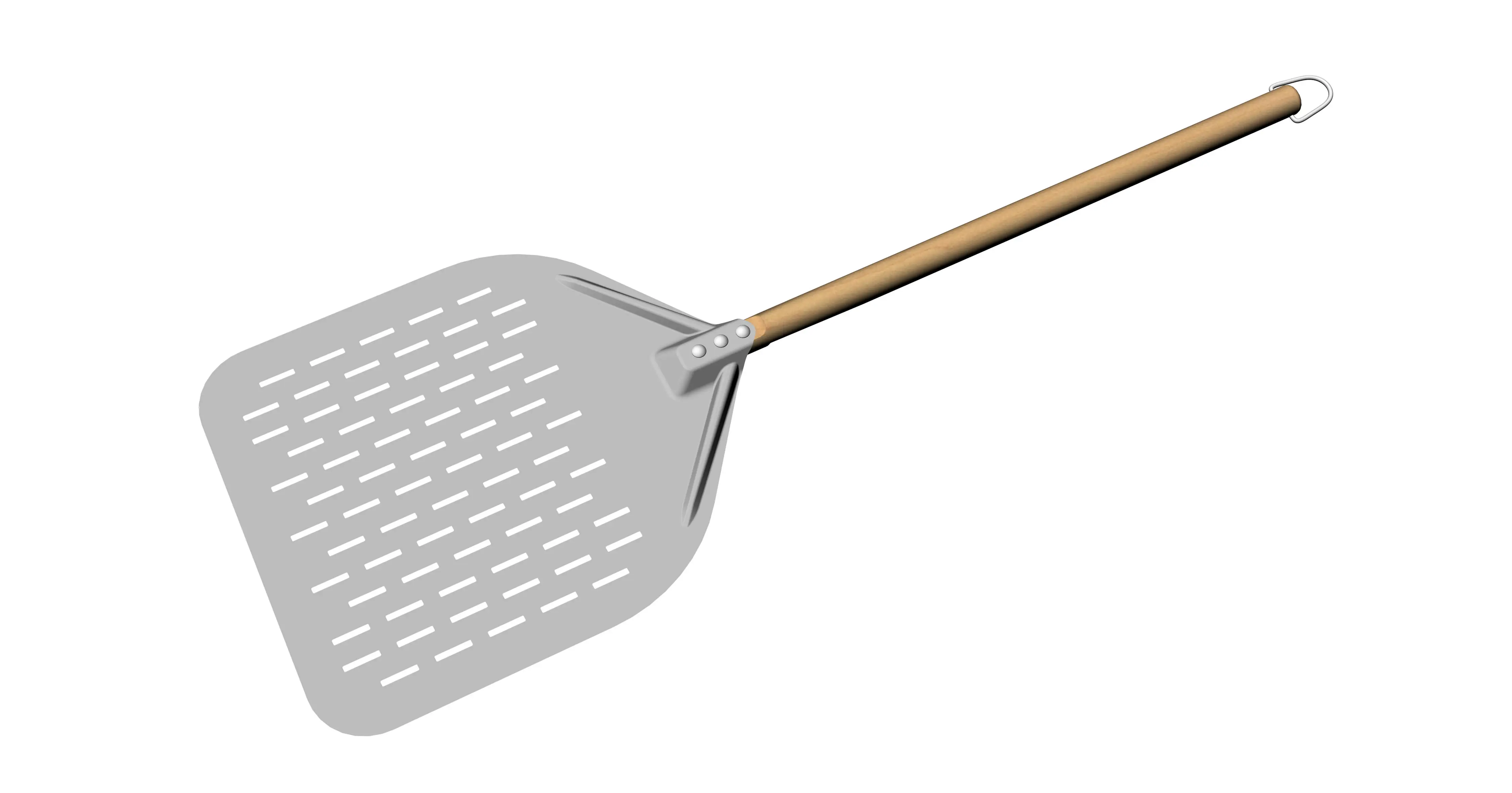 Custom Perforated Anodized Aluminum Stainless steel Pizza Spatula Transfer Tray Lifter Shovel Paddle Peel