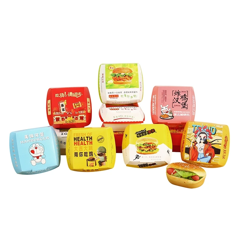 To go take aways fast food packaging noodle burger pizza packing food packing box