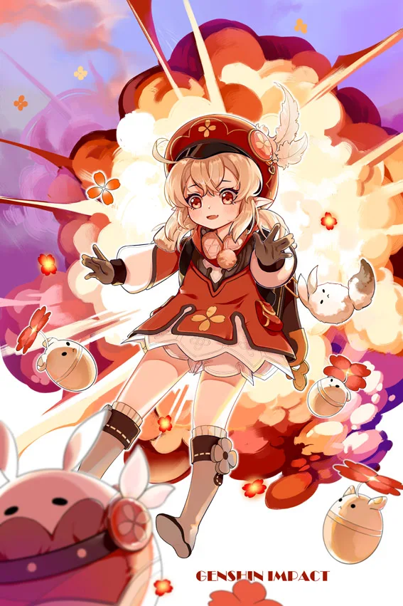 30x45CM Adventure game sexy anime canvas kazuha genshin impact hanging poster