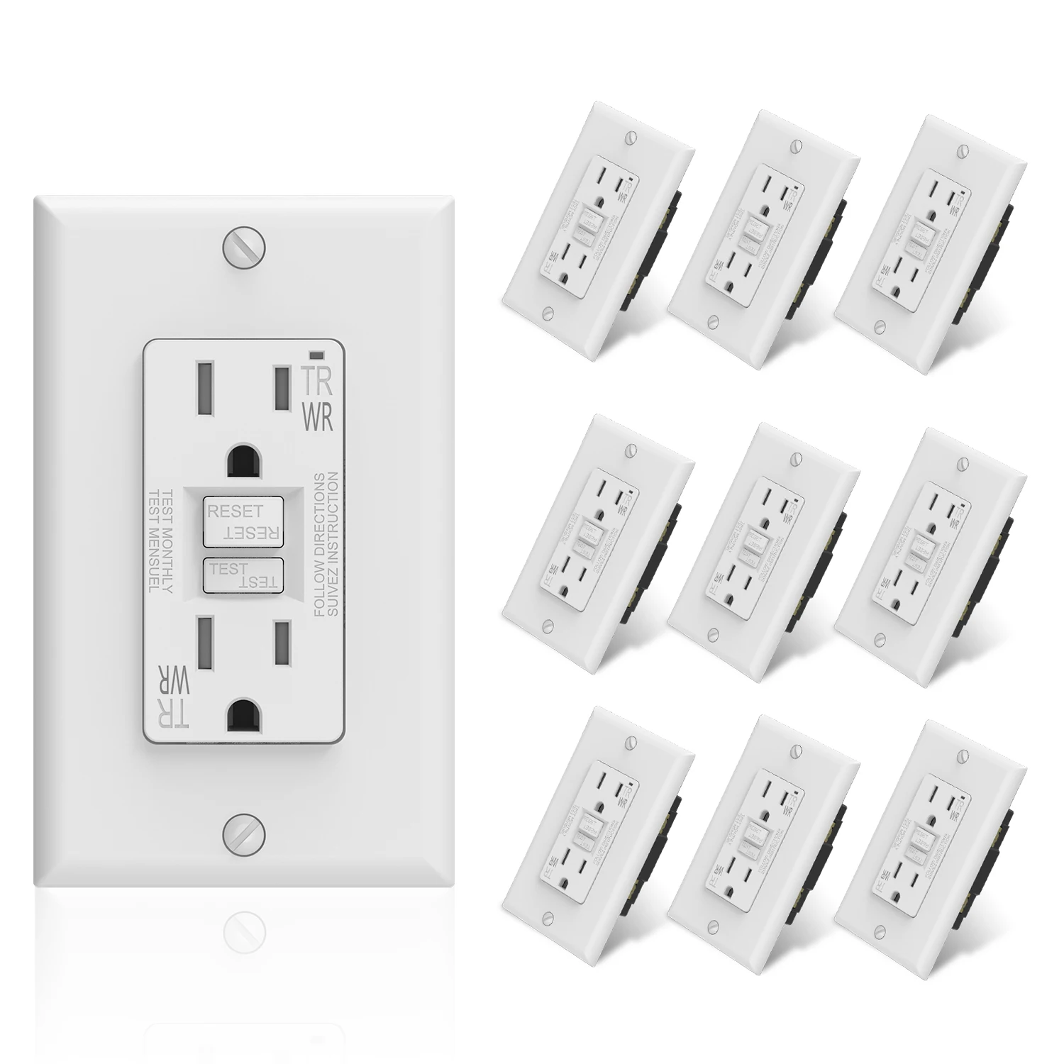 Factory directly 15A 125V Self-Test Narrow design dual protectionTRWR gfci breaker with ul&cul certificate for Home and Hotel