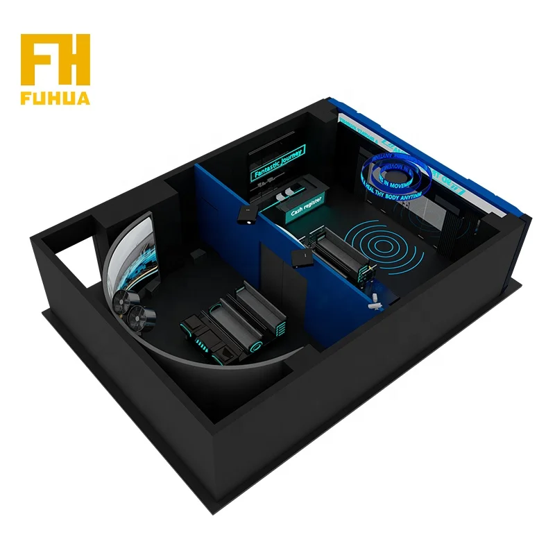 Virtual Park 3d 5d 7d 9d Immersive Experience Orbital Cinema 6DOF Motion Platform 3d Naked Eye Arc Screen Track Cinema