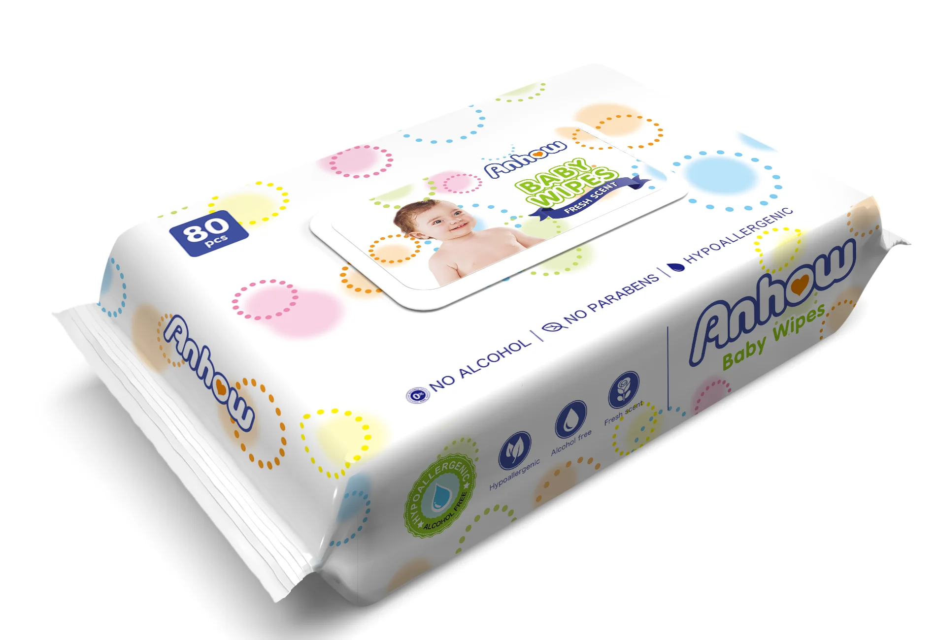 Wholesale Customized Logo Private Label Softness Clean Baby Wet Wipes Disposable Skin Care, Hot Sale OEM Baby Wet Wipes 120 Pcs