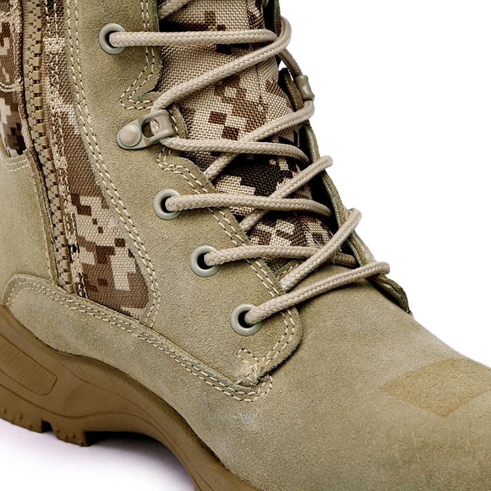 XINXING Camouflage Khaki Color Tactical Uniform Leather Boots for Outdoor Activities Tactical Uniform Leather Footwear