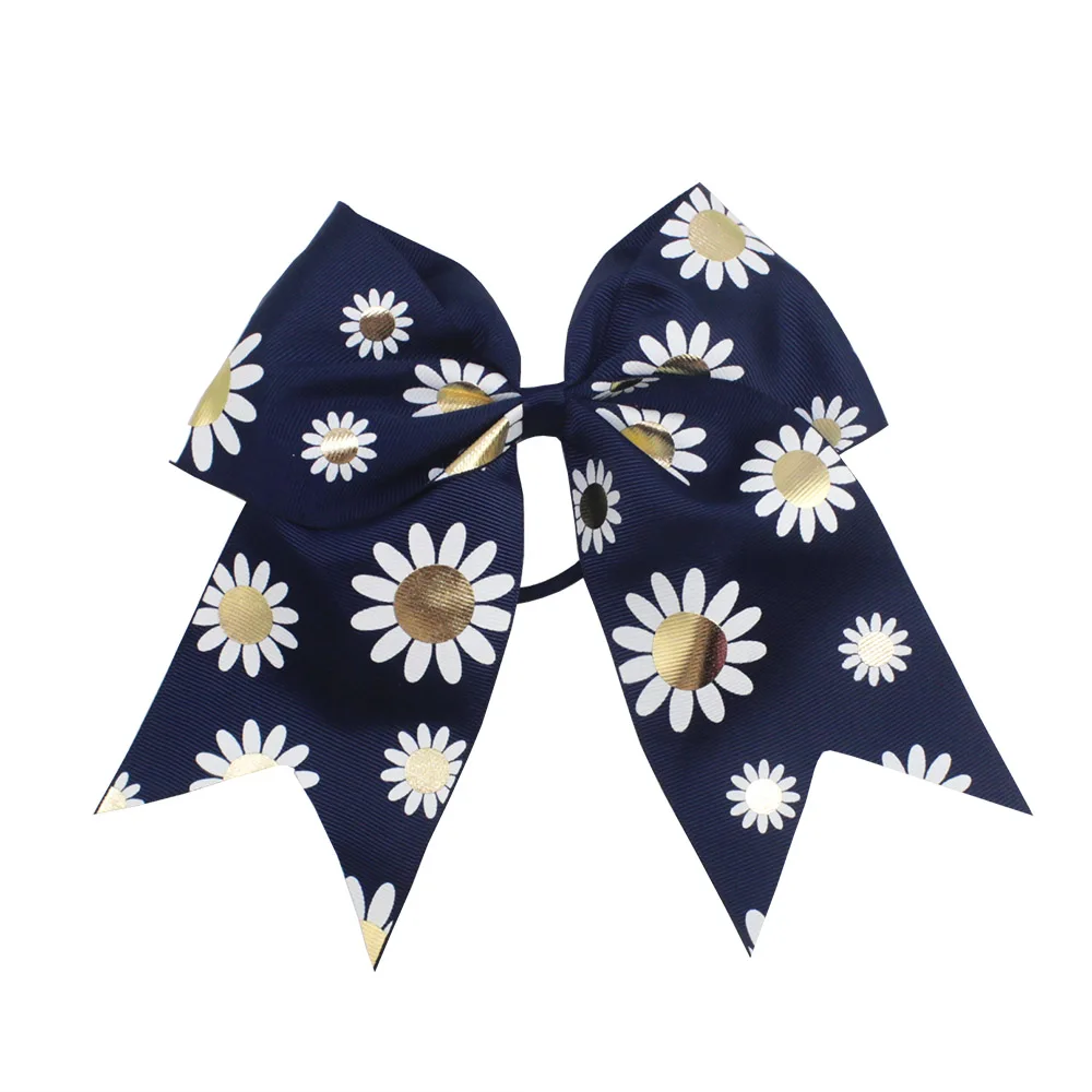 6 inch glitter big cheer bows boutique daisy hair bows with clip for girls