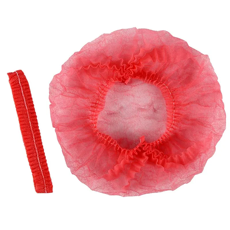 
Disposable Non-woven strip clip cap bouffant head cover Hair Net surgical hat Round mob cap 