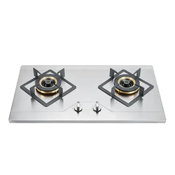 Уличная плита из нержавеющей стали с двойной горелкой и автоматическим зажиганием