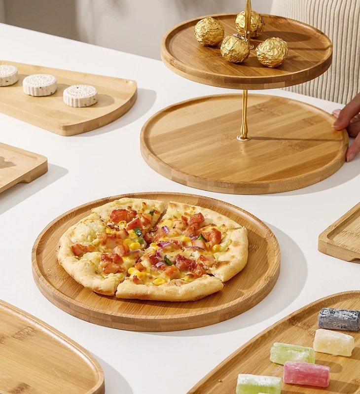 Custom 2 Tiered Tray Stand Wood Cake Stand Serving Tray For Farmhouse Kitchen Room Decor