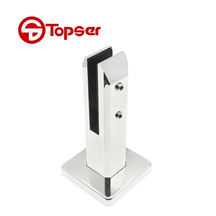 Stainless Steel 2205 / 316 Balcony Pool Clamp Chrome 200MM  Frameless Glass Railing Spigot