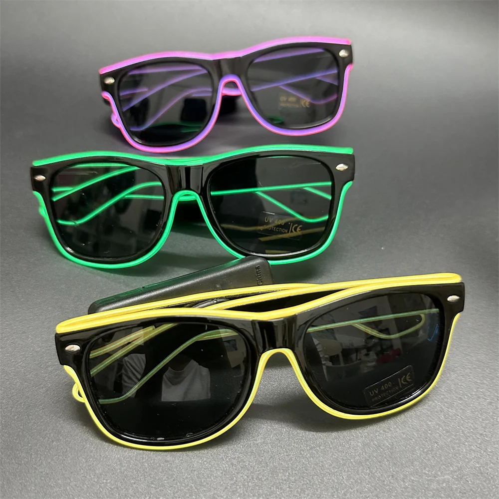 2024 Novelty Technology  Ainiv Wireless Luminous Sunglasses with Black Lenses