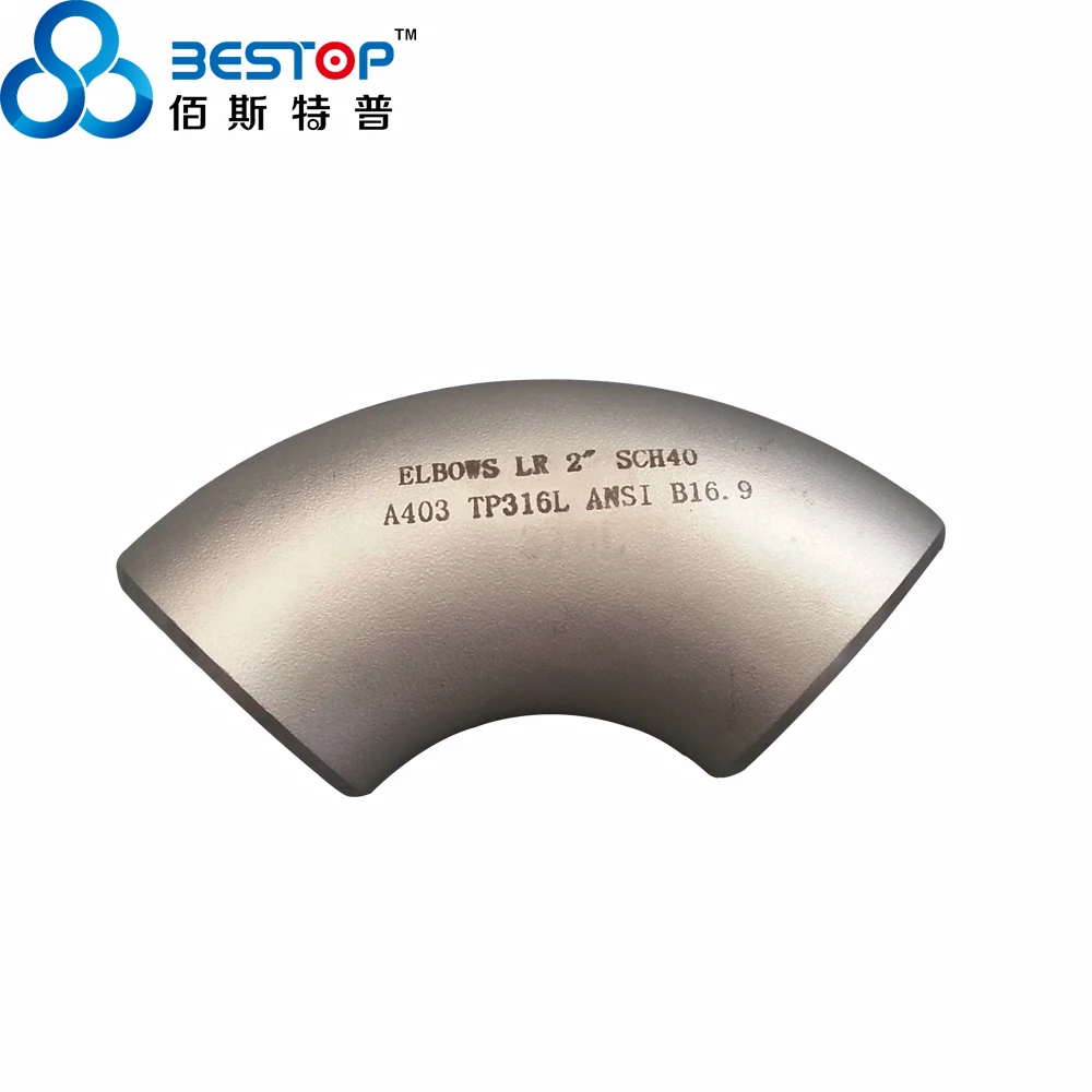 Stainless Steel Pipe Fittings Butt-Welding Elbows 90 Degree Long Short Elbow
