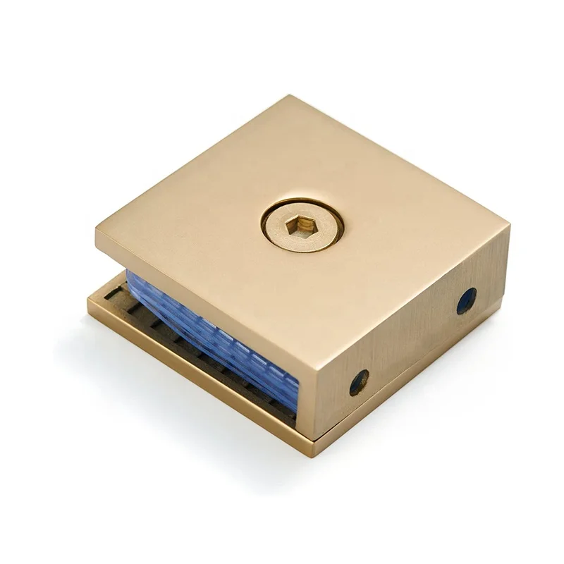 304 Stainless Steel Square Frameless Glass Clamp Connector Shower door Fixed Panel Glass-to-Glass corner Clamp