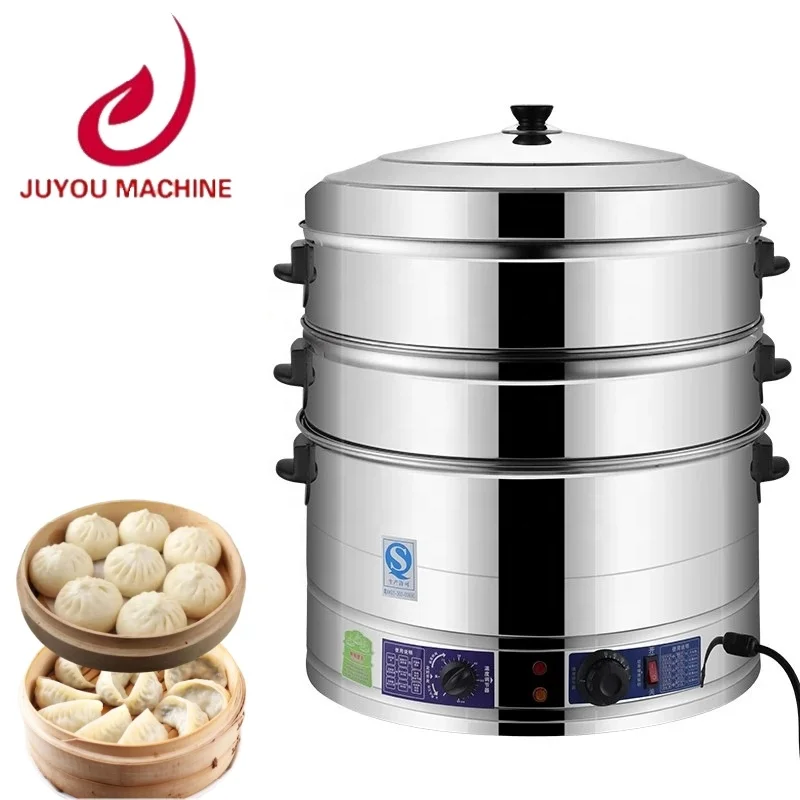 Restaurant Industrial Large 20 Liter Stainless Steel Layer Food Electric Steamer Pot for Sale