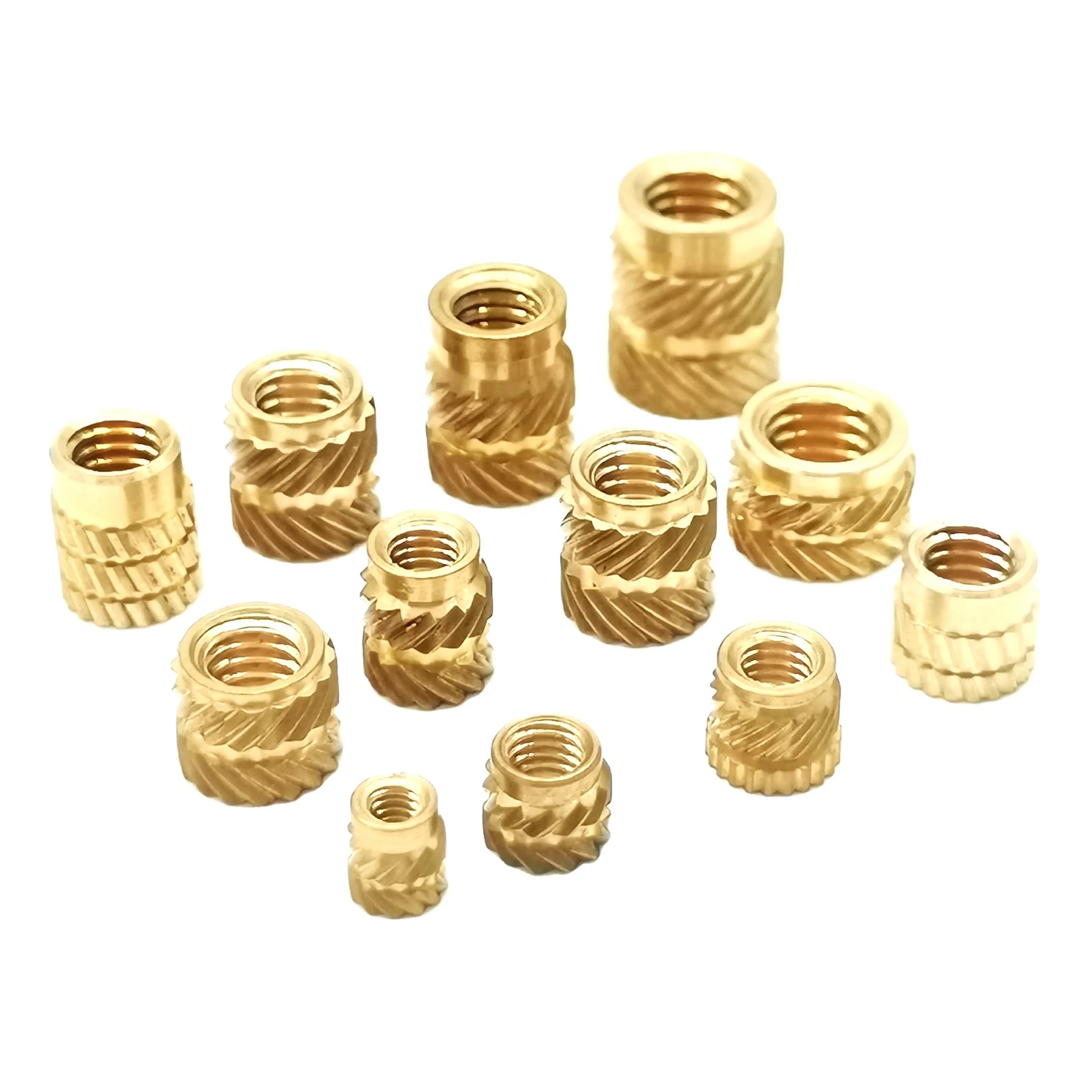 M2 M3 M4 M5 M6 Custom Brass Knurled Thread Insert Nut Plastic Insert
