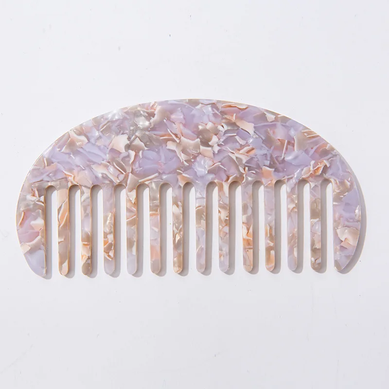 Color Cellulose Acetate Hair Comb Simplicity Hairdressing Pocket Travel Wide Tooth Comb