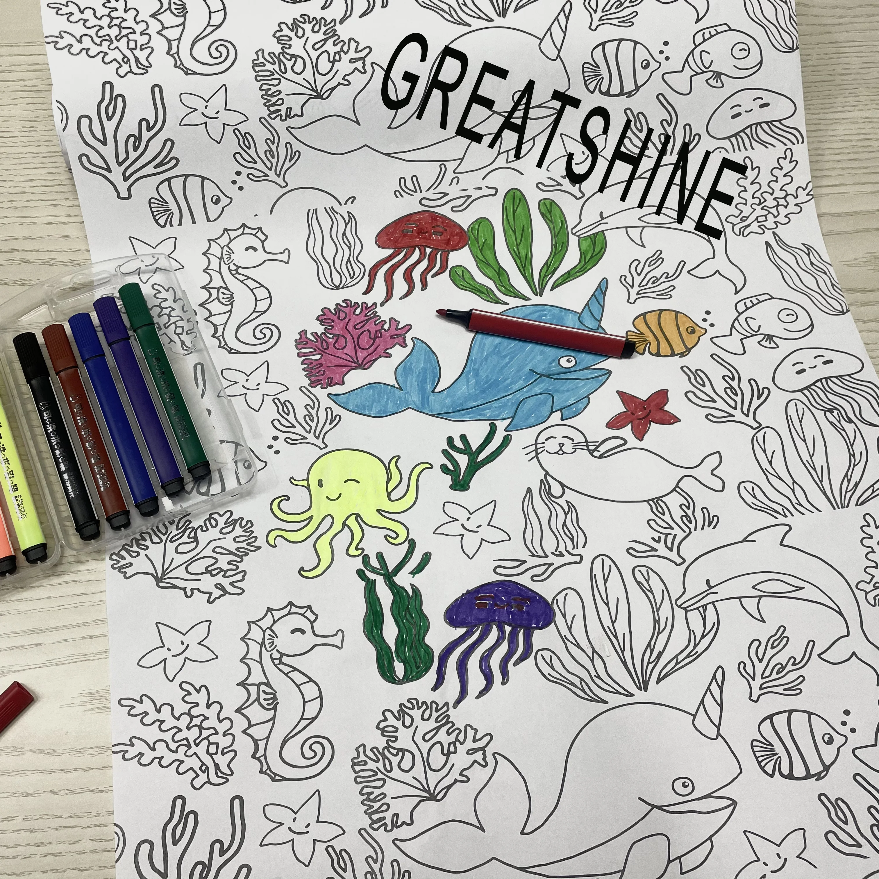 Customized Kid Painting Paper Roll Recycled Eco-friendly Drawing Paper Roll