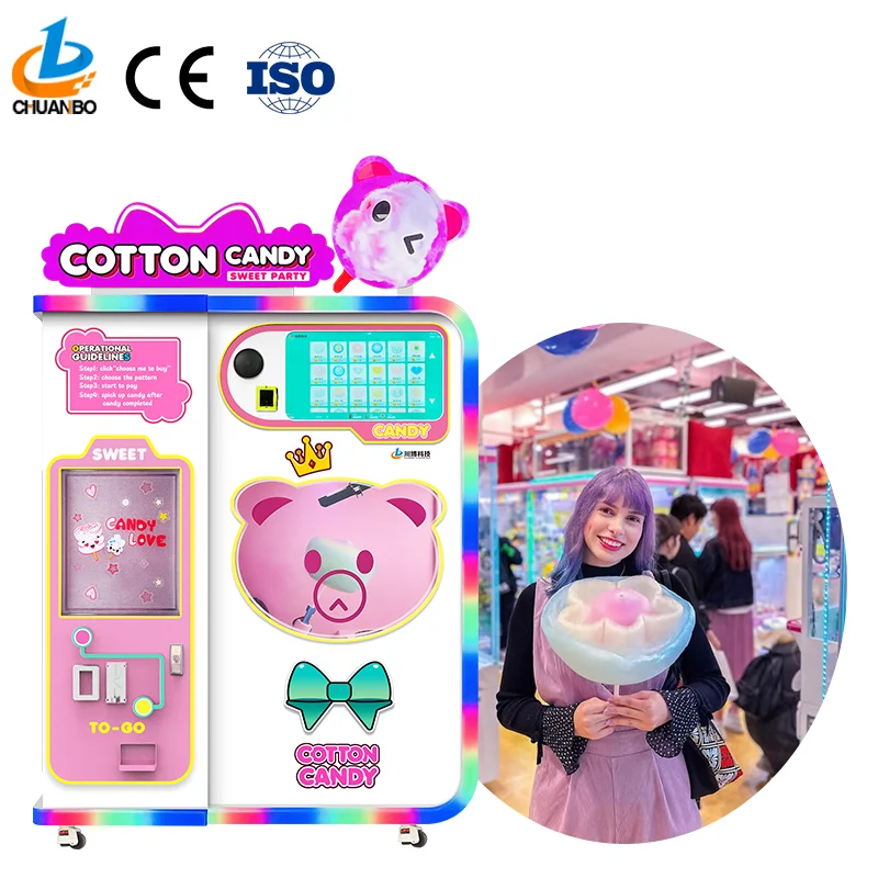 Popular Intelligent Business Vending Machine Automatic Cotton  And Candy Machine Making Robot Vending Machine For Shopping Mall