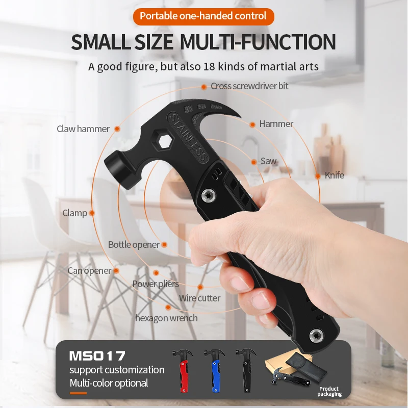 Camping gear portable multi-function hammer available for sample
