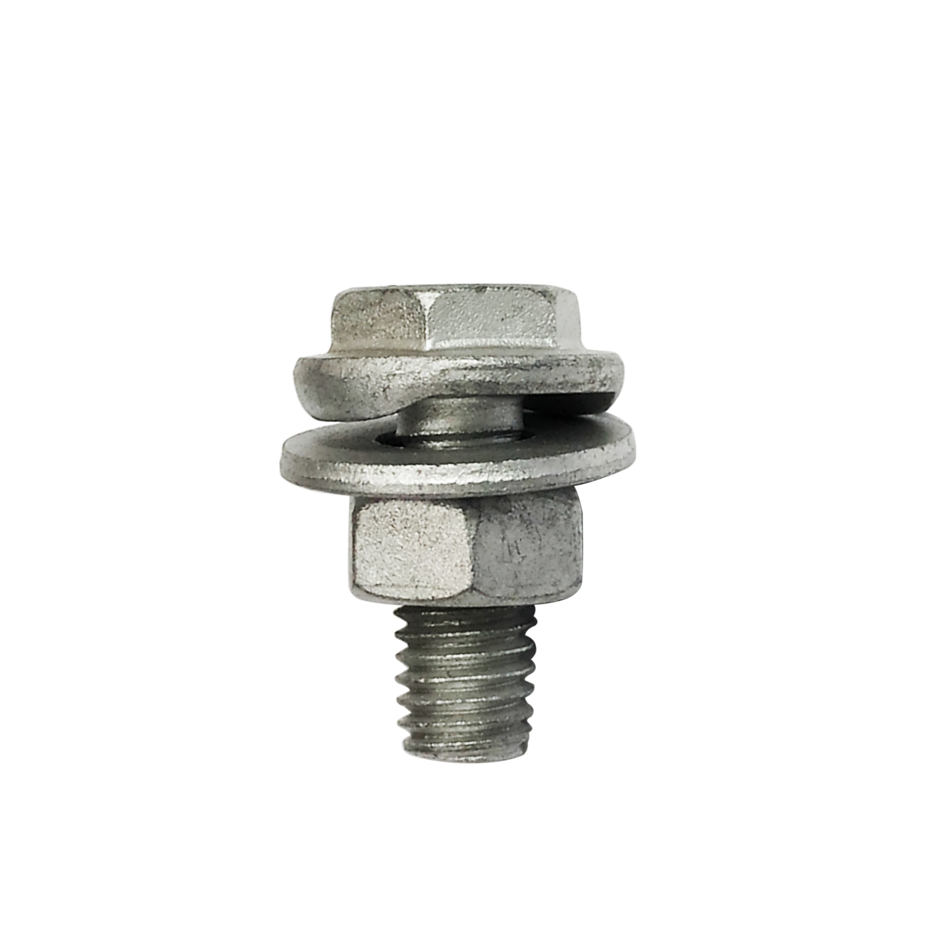 Bulk Electric Fence Dacromet Steel Hexagon Head Cold Heading Bolt Wire Rope Connector Joint Inline Clamp