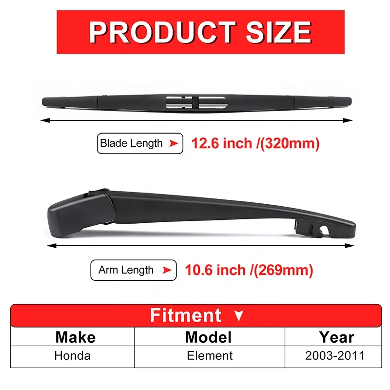 Back Windshield Window Cover Accessories Assembly Wiper Set For Honda Element 2003 2011 Rear Wiper Blade