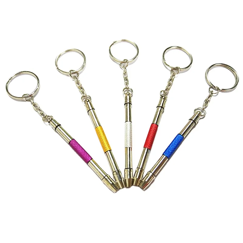 Factory Outlet Precision High Quality  Aluminum Mini Multifunction Screwdriver  Keyring Ship Fast