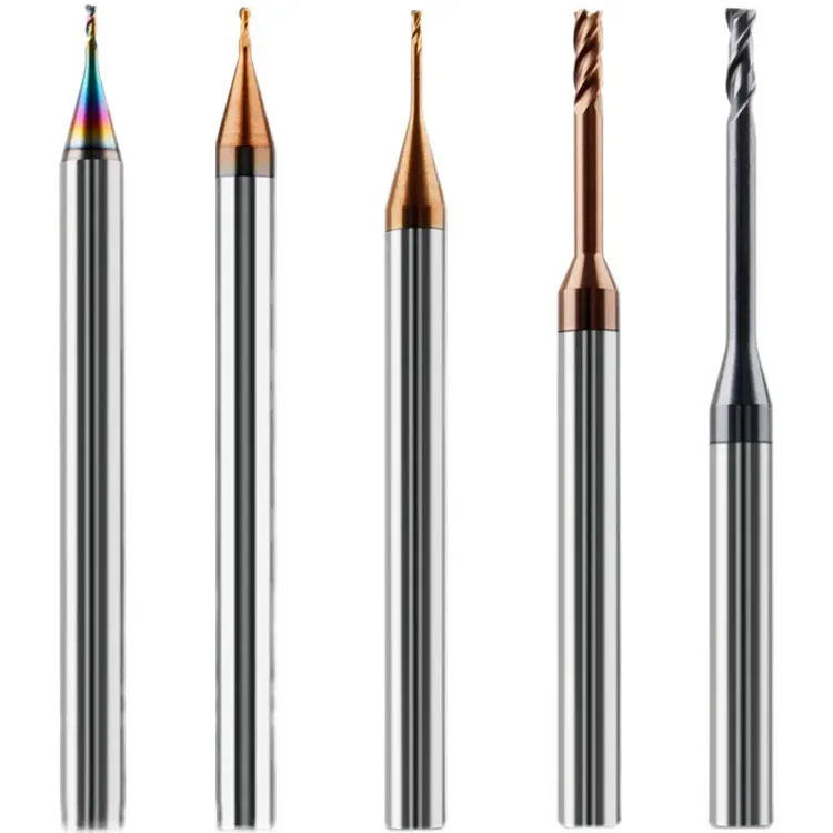 Optimal Sharp Cutting Micro-diameter 2-blade Milling Cutter For Brass Aluminum Cnc Machining Part