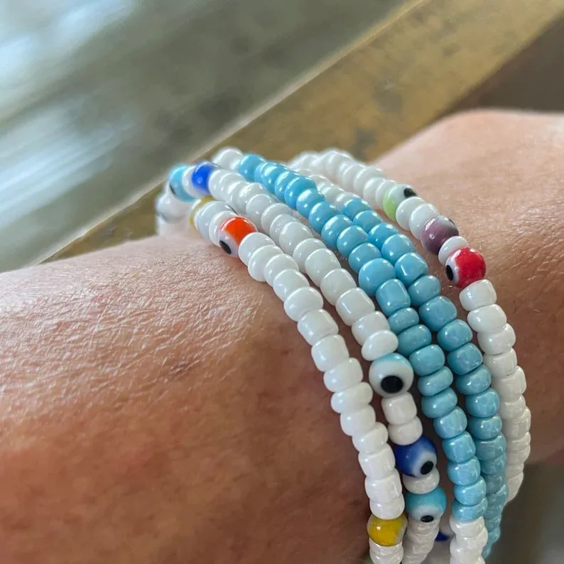 Handmade African Waist Beads Bracelet woman sexy body elastic Multi Layer Chain Set Colorful Seed Bead Waist Beads Belly