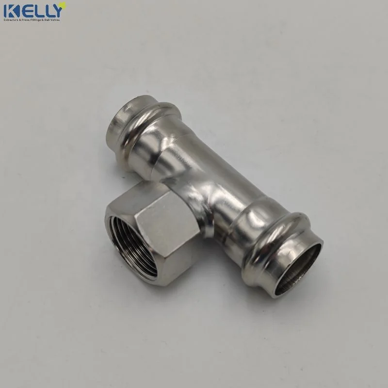 Stainless Steel 304/316L DVGW V-profile Press Plumbing Fittings elbow/tee/reducer/coupling/cross