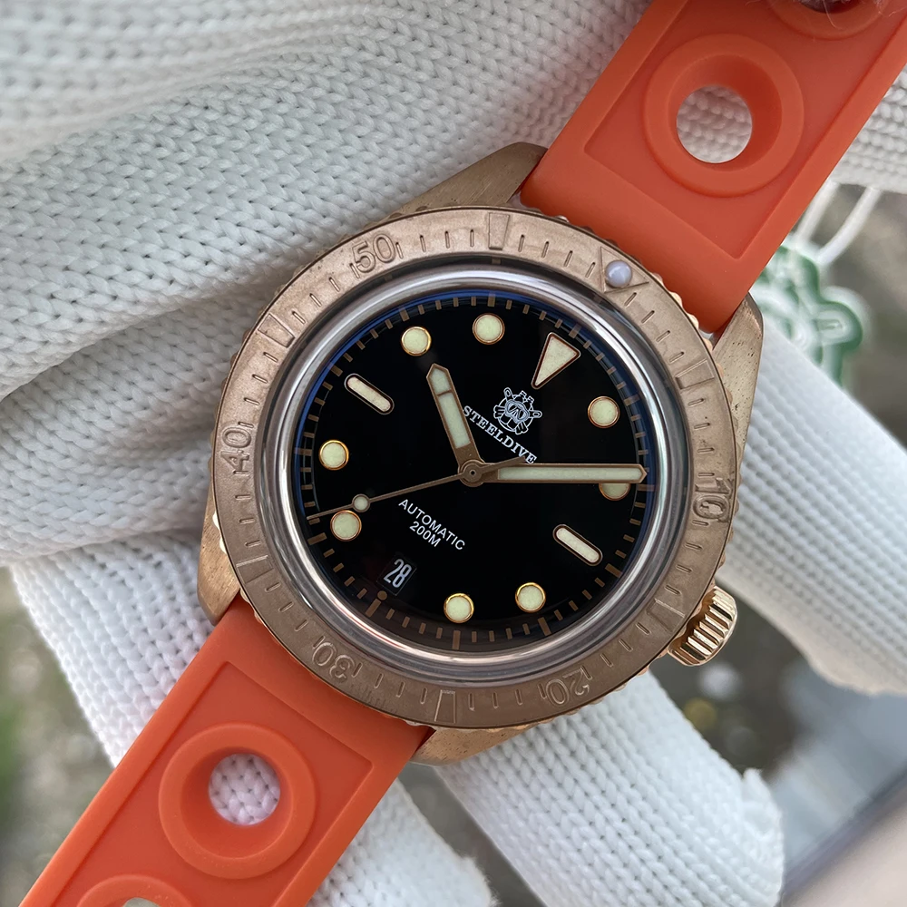 Free Shipping! SD1965S New Arrival 2019 20ATM 200m Water Resistian Bronze NH35 Mechanical Automatic Men Watch For Diving
