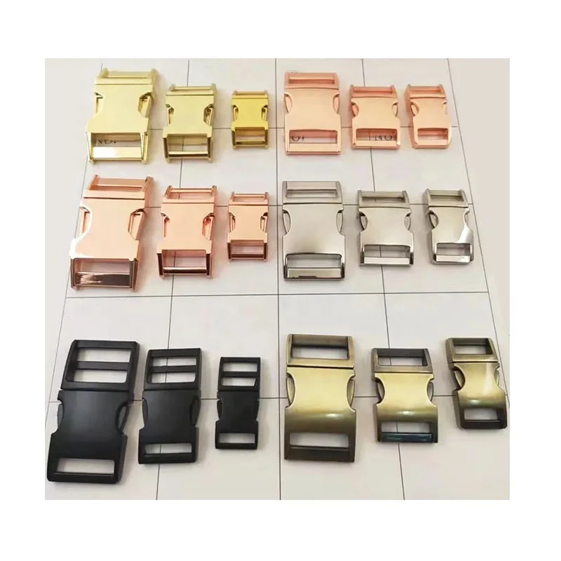 Premium 1' Metal Side Release Dog Collar Gold Buckle Other Bag Backpack Parts Fashionable Accessories