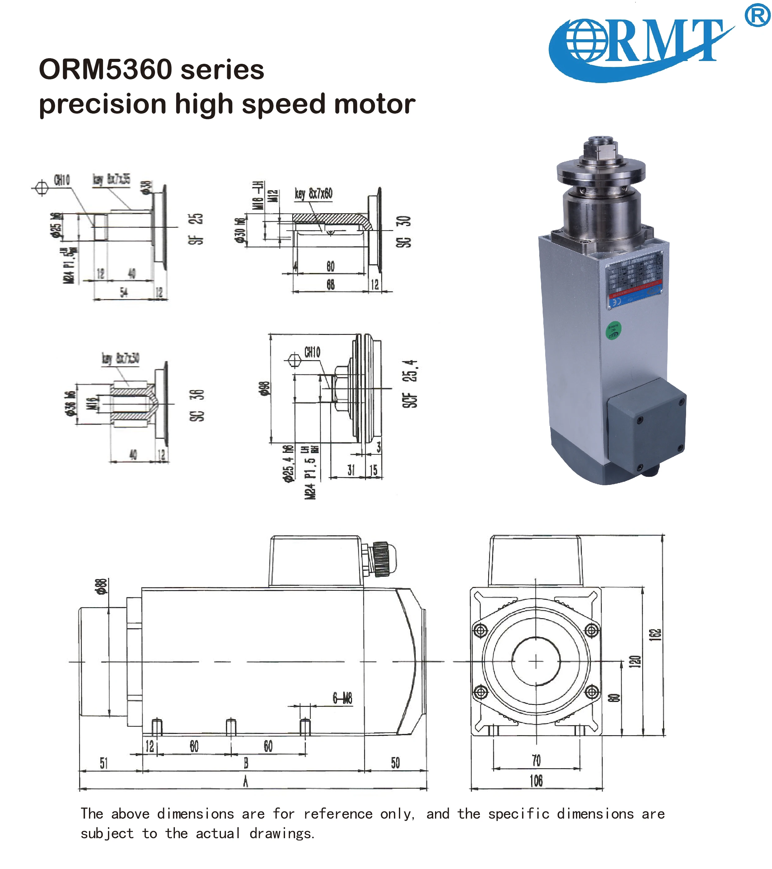 Фрезерный станок с ЧПУ ORMT ORM5360 мотор мощностью 1325 6 кВт фрезерный Шпиндельный двигатель