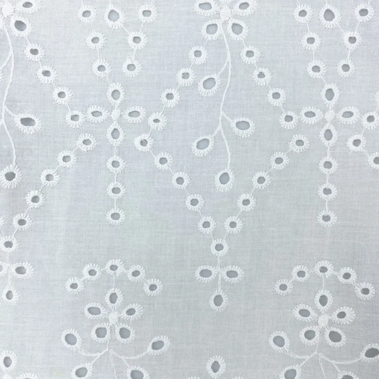 Sukun high quality QUICK-DRY border floral embroidery lace cotton embroidered swiss voile fabric for home textile