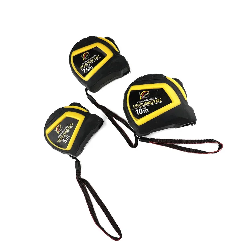 Hot Sale High Quality 3M 5M 7.5M 10M ABS Rubber Steel Measuring Tape With Automatic Locking