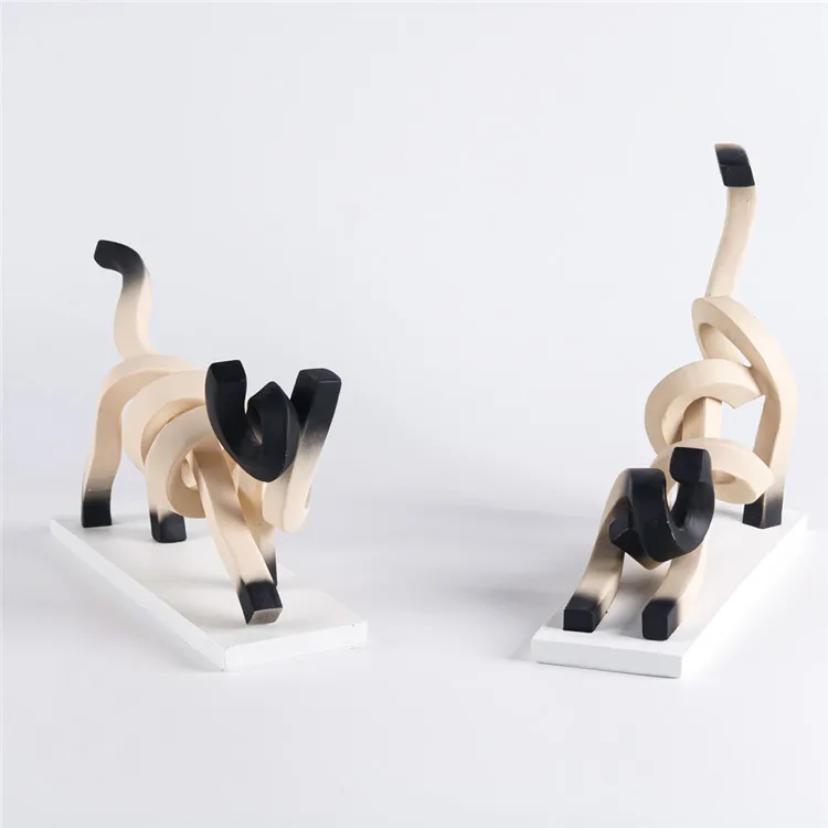 Meijian Creative Luxury Animal Line Cast Resin Home Decoration Ornament for Living Room or Office
