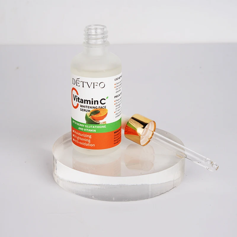 Private Label Hyaluronic Acid Vitamin E Organic Anti Aging Wrinkle Brightening Skin Care Wholesale Vitamin C Serum