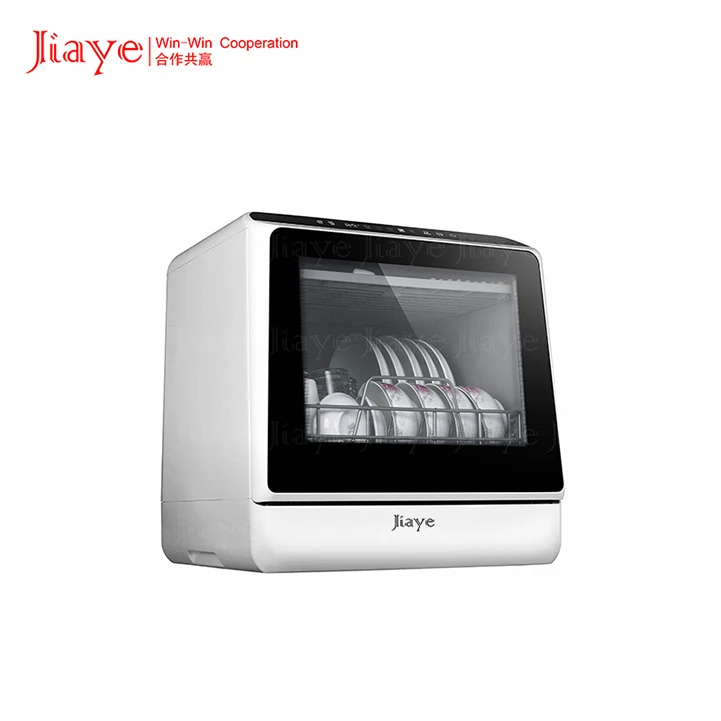 Mini dishwasher machine 6 sets high temperature washing hot air drying table top dishwasher for home