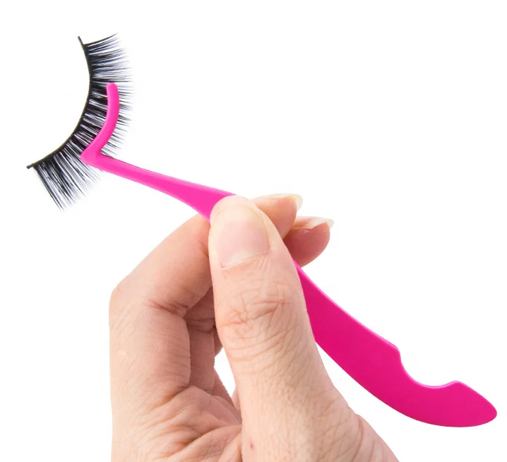 Private Label Custom Logo Stainless Steel False Eyelash Applicator Tool Mink Lash Tweezer