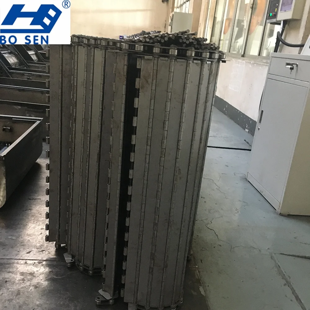 Customized steel scraps conveyor chain hinged conveyor belt chip conveyor belt